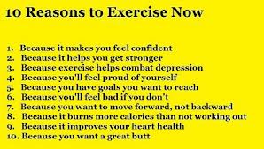 Use these reasons to help motivate you to exercise.